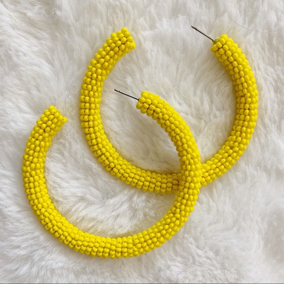 ANTHROPOLOGIE | Amerie Beaded Hoop Earrings - Picture 3 of 4